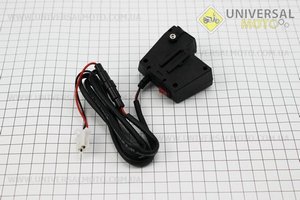 Зарядка USB універсальна на 2 виходи, з кнопкою вкл / викл + ВОЛЬТ метр (кріплення на кермо). Китай (Зарядне / UM3374-V77)