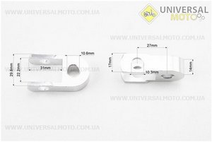 Подовжувач заднього амортизатора 30мм комплект 2шт + болти + гайки, сірий. Китай (Різне / UM3375-V02)