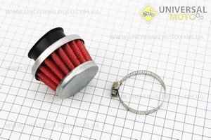 Фільтр повітряний нульовий 38мм прямий "конус", низький. Китай (Повітряний фільтр / UM3375-V50)