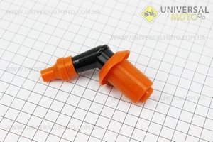 Ковпачок свічки "люлька" 45град "силікон" ПОМАРАНЧЕВИЙ. Китай (Різне / UM3376-V03)