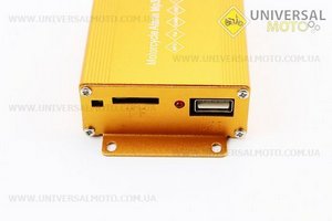 АУДІО-блок (МРЗ-USB / SD + FM-радіо + пультДУ + сигналізація) + колонки 80мм 2шт (чорні). Китай (Різне / UM3376-V83)
