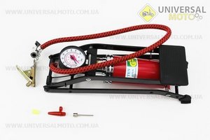 Насос ножний для шин однопоршневий 290 * 90мм "большой, шток товстий" червоний. Китай (Різне / UM3376-V87)