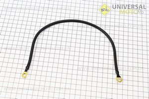 ДРІТ АКБ 380мм (на клеми) чорний. Китай (Силовий провід до акумулятора / UM3377-V24)