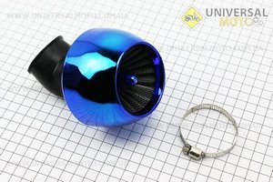 Фільтр повітряний нульовий 42мм 45 градусів "ТУРБИНА" синій. Китай (Повітряний фільтр / UM3377-V32)