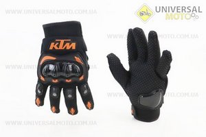 Рукавички мотоциклетні L-чорний / помаранчевий. KTM (Мотоекіпировка / UM3377-V49)
