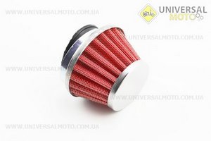 Фільтр повітряний нульовий 42мм прямий "конус", низький червоний. Китай (Різне / UM3378-V50)
