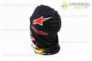 Підшоломник літній (балаклава) "Alpinestars" ЧОРНИЙ з малюнком мотокрос, тип 2. Китай (Мотоекіпировка / UM3379-V05)