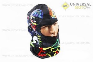 Підшоломник літній (балаклава) "FOX" ЧОРНИЙ з малюнком мотокрос, тип 1. Китай (Мотоекіпировка / UM3379-V09)