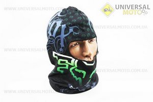 Підшоломник літній (балаклава) "FOX" ЧОРНИЙ з малюнком мотокрос, тип 2. Китай (Мотоекіпировка / UM3379-V10)