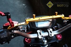 Перемичка керма регульована по довжині з отворами під мото аксесуари 315 - 380 мм, ЧЕРВОНИЙ тип 2. Китай (Різне / UM3379-V50)