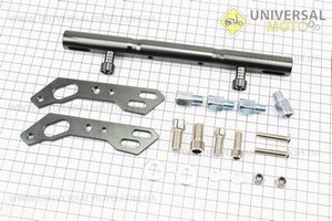 Перемичка керма регульована по довжині з отворами під мото аксесуари 315-380мм, ГРАФИТ тип 2. Китай (Різне / UM3379-V51)