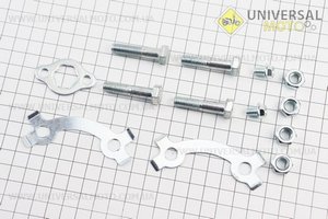 Болти кріплення зірки задньої комплект 4шт + передньої комплект 2шт + шайби + шайба передньої зірки. Китай (Запчастини для мопеда Дельта / UM3380-V76)
