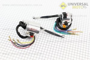 Блок кнопок на кермі лівий, правий комплект з важелями (під дзеркалу М10) DELTA. Китай (Запчастини для мопеда Дельта / UM3380-V90)