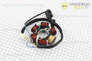 Статор магнето (генератора) (6 котушок роз'єм "мама 5"), тип 2. Китай (Запчастини для мопеда Дельта / UM3381-V55)