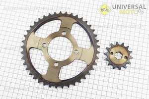 Звезды, комплект JH70-428H-41T + 14T"каленая". Crocodile (Мопед Delta / UM3382-V18)