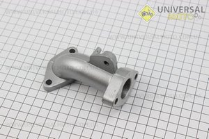 Патрубок карбюратора (алюміній з вушком), d - 22мм, h - 92/95мм. TMMP (Запчастини для мопеда Дельта / UM3384-V65)