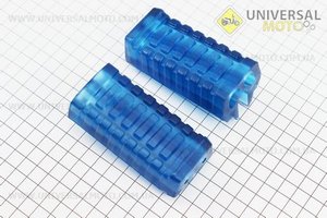 Гумка підніжки ALPHA комплект 2шт, синій. TMMP (Запчастини для мопеда Дельта / UM3386-V14)