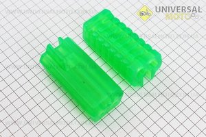 Гумка підніжки ALPHA комплект 2шт, зелений. TMMP (Запчастини для мопеда Дельта / UM3386-V15)
