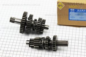 Коробка передач (два валу з шестернями) d-14мм під сепаратор. JIALING (Запчастини для мопеда Дельта / UM3386-V22)