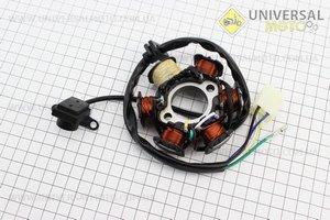 Статор магнето (генератора) (6 котушок роз'єм "мама 4 + 1"). TATA (Запчастини для мопеда Дельта / UM3388-V52)