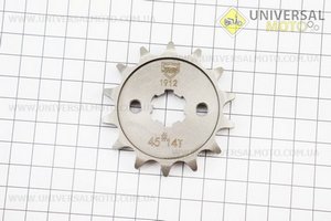 Зірка передня JH - 428H-14T. JWBP (Запчастини для мопеда Дельта / UM3389-V72)