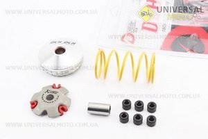 Варіатор передній комплект + пружина торкдрайвера, Honda DIO50 AF48 / 54/56 ТЮНІНГ набір. DLH (Запчастини до японського скутера / UM3394-V13)