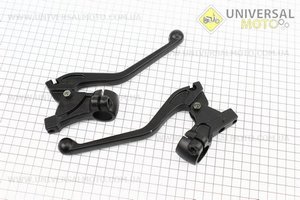 Важіль гальма, зчеплення з кріпленням комплект 2шт (чорні). Китай (Запчастини для мотоцикла Мінськ / UM3400-V29)