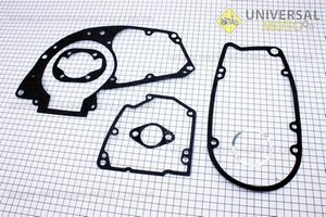 Прокладки двигуна 12V, комплект 6 деталей, (папір, алюміній). Украина (Запчастини для мотоцикла Мінськ / UM3400-V48)