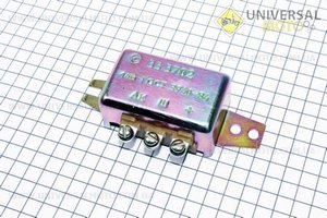 Реле регулятор напруги 33.3702 14V. СОВЕК (Запчастини до МТ, УРАЛ, К-750 / UM3410-V98)