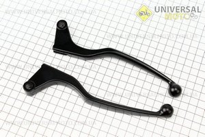 Рычаг тормоза, сцепления комплект 2 штуки (чёрные). Китай (Мотоцикл МТ, УРАЛ, К-750 / UM3412-V67)