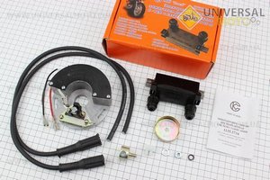 БСЗ / мікропроцесорна система запалювання 1135.3734 з новою котушкою 1135.3705М 6-12V, з силіконовими бронепровода і надсвічнікомі К-750. СОВЕК (Запчастини до МТ, УРАЛ, К-750 / UM3412-V72)