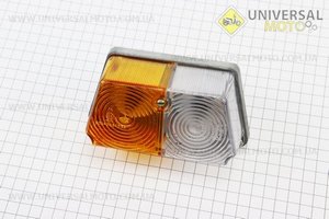 Ліхтар коляски передній, біло-жовтий. Украина (Запчастини до МТ, УРАЛ, К-750 / UM3414-V28)