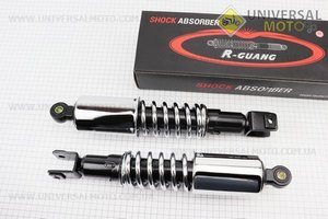 Амортизатор задній 350мм * d60мм (втулка 10мм / вилка 10мм) зі стаканом регульований, Хром комплект 2шт. R-GUANG (Запчастини до МТ, УРАЛ, К-750 / UM3414-V60)