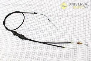 Трос газу подвійний під один карбюратор PZ з прискорювачем (трос 121 / 128см; кожух 108 / 112см). Китай (Запчастинина мотоцикл ІЖ / UM3423-V91)