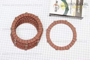 Диски зчеплення фрикційний 4,0мм комплект 6 штук (метал). SDTW (Запчастинина мотоцикл ІЖ / UM3424-V55)
