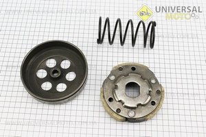 Зчеплення заднього варіатора + "дзвін" + пружина торкдрайвера комплект Yamaha 4JP / AXIS 100. Китай (Запчастини до японського скутера / UM3470-V09)
