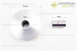 Варіатор передній комплект Honda DIO50 AF18 + втулка. JWBP (Запчастини до японського скутера / UM3472-V04)