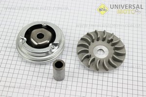 Варіатор передній комплект Honda LEAD90 + втулка, крильчатка, тип 2. Китай (Запчастини до японського скутера / UM3472-V50)