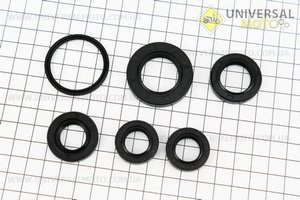 Сальник двигуна комплект 6 штук Honda Dio (15,6 * 25,5 * 7; 16 * 26 * 7; 24 * 40 * 7; 34 * 39 * 3; 17 * 30 * 5; 20 * 31 * 7). Mototech (Запчастини на скутер Honda / UM3473-V80)