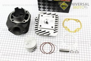 Циліндр, поршень, палець, кільця (Комплект ЦПГ) Honda DIO ZX / AF34 80cc-48мм (палець 12мм) + головка циліндра (AF35 DIO ZX; AF48 LEAD). Mototech (Запчастини на скутер Honda AF34 / UM3476-V96)