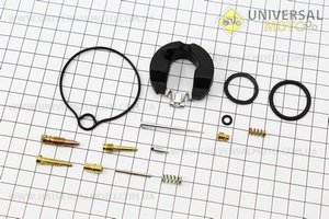 Ремонтний комплект карбюратора Honda AF34/35, 14 деталей + поплавок. Mototech (Запчастини до японського скутера / UM3477-V13)