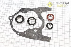 Підшипники редуктора Honda Lead AF20 / 05 комплект 4 штуки (6004 2RS; 6201 RS; 6202 2RS; 6203 RS) + прокладка. Украина (Запчастини на скутер Honda LEAD / UM3477-V95)