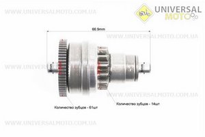 Бендикс стартеру Suzuki AD 50 (L-67мм). JWBP (Запчастини на скутер Suzuki / UM3479-V29)