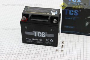 Акумулятор 7Аh МОТО 12N7C-BS гелевий (L137*W76*H124мм), 2021. TCS (Акумулятор / UM3481-V28)