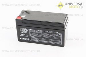 Акумулятор OT1,3-12 - 12V1,3Ah (L97*W45*H53мм) для ДБЖ, іграшок та ін.. OUTDO (Акумулятор / UM3481-V70)