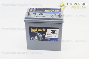 Акумулятор 12V35Ah INCI AKU Asia NS40 300A KSK L+ кислотний (L197*W129*H205/224мм), Туреччина. Formula (Акумулятор / UM3481-V71)