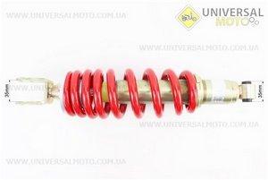 Амортизатор задній МОНО 370-390мм * d83мм (втулка 10мм / вилка 12мм) регульований, Червоний. NC (Запчастини на мотоцикл / UM3510-V87)