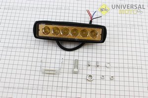 Фара додаткова світлодіодна вологозахисна - 6 LED з кріпленням, прямокутна 155*42мм, з стробоскопом. Китай (Разное / UM3511-V05)