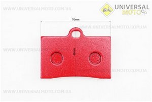 Гальмівні колодки (дискові) Yamaha SZR 660 / TZR 125RR / TZR 125R; HUSQVARNA- SM 400R; HONDA- CBR 900; KTM- Sting 125; PGO- G Max 125; комплект червоні. YONGLI (Запчастини на мотоцикл / UM3512-V76)