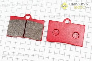 Гальмівні колодки (дискові) Yamaha SZR 660 / TZR 125RR / TZR 125R; HUSQVARNA- SM 400R; HONDA- CBR 900; KTM- Sting 125; PGO- G Max 125; комплект червоні. YONGLI (Запчастини на мотоцикл / UM3512-V76)